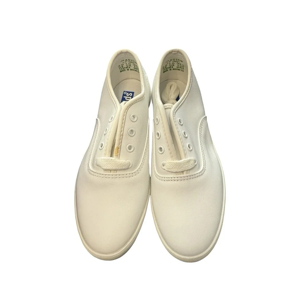 Vintage Keds 2 wide ‎ Kids white leather Champion shoes sneakers.